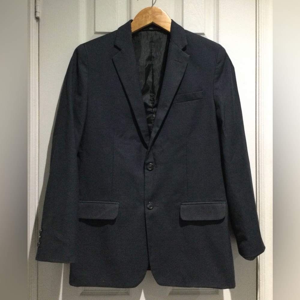 Calvin Klein Boys Charcoal Gray Formal Blazer
